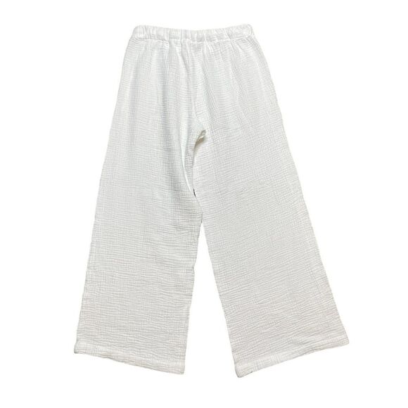 JOIE Cotton Textured Wide Leg Pants White Size Large - Picture 7 of 7